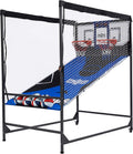 Hall of Games Premium Arcade Cage Basketball Game with Steel Frame and Polycarbonate Backboard