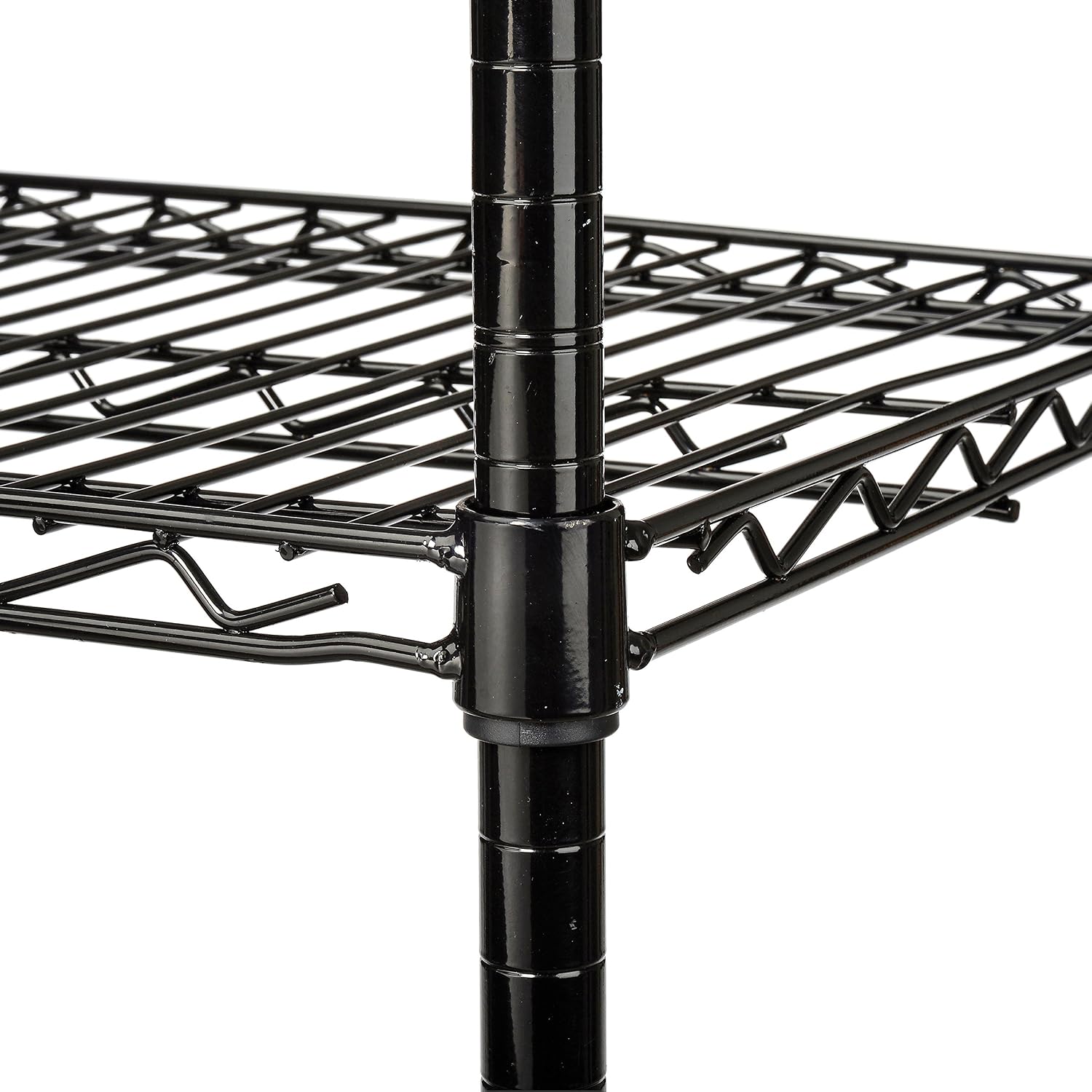 Nexel Economy Adjustable Wire Shelving Unit, 4 Tier, NSF Listed Commercial Storage Rack, 24' x 36' x 74', Black Epoxy