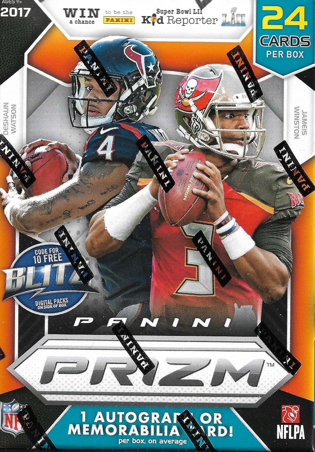 2017 Panini Prizm Football Blaster Box 6 Packs 1 Auto or Memorabilia card per box